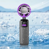cheap Flashlights &amp; Camping Lights-1 Pc handheld cooling fan with 100 levels of cooling and folding, portable turbo mini semiconductor ice pack fan
