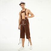 economico Uomini-Oktoberfest Lederhosen Cappello alpino Bavarese Tedesco Alpino Prati Per uomo Feste Festa della birra Panno in stile tradizionale