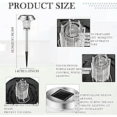 halpa Bug zapper-aurinkohyönteisviemäri vedenpitävä ulkokäyttöön tarkoitettu hyttysten tappaja ja valaistusta karkottava lamppu sisä- ja ulkokäyttöön puutarhaterassille violetti ja valkoinen valo (ruostumaton teräs -