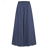 economico gamba larga e vita alta-Per donna Gamba larga Pantaloni Eleganti Streetwear Casual Lunghezza intera Naturale Semplice Elastico in vita Comodo All&#039;aperto All&#039;aperto Abbigliamento casual alla moda Cammello Nero Blu Autunno