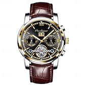economico Orologi meccanici-Orologio da uomo con tourbillon meccanico automatico, orologio sportivo di lusso in acciaio inossidabile.