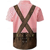 economico Abbigliamento Grafico-Camicie hawaiane Camicia Aloha bavarese Monaco Tedesco Alpino Grafico per Per uomo Adulti Stampa 3D  per Carnevale Birra Oktoberfest Spiaggia Vacanza Feste