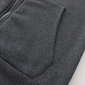 economico felpe con cappuccio da uomo di base-Per uomo Felpa con cappuccio Felpa con cappuccio a zip intera Rosso e nero Nero Rosso Grigio chiaro Grigio scuro Con Cappuccio Blocco di colori Patchwork Sport &amp; Outdoor Quotidiano Ferie Poliestere
