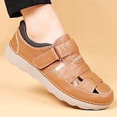 economico Sandali casual-Sneakers da uomo con cinturino in velcro color cuoio, tomaia traspirante e suola flessibile: scarpe comode ed eleganti per abbigliamento casual e attività all&#039;aperto