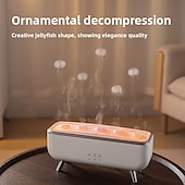 cheap Decorative Lights-1 Pc Dynamic Jellyfish Essential Oil Aromatherapy Diffuser Humidifier Sound Pickup Function Humidifier Colorful Light Remote Control Dimming Timer Function DC24V Plug