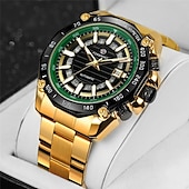 preiswerte Mechanische Uhren-FORSINING Herren Mechanische Uhr Luxus Großes Ziffernblatt Außenbereich Geschäft Automatische Selbstaufzug leuchtend Kalender Datum Edelstahlband Beobachten