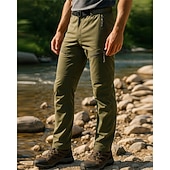 preiswerte Unterteile-Herren Wanderhosen Frühling Herbst Außen Normale Passform Wasserdicht Schnelltrocknend Leicht Atmungsaktiv Hosen Kordelzug Tasche Elastischer Bund Schwarz Armeegrün Camping / Wandern Golfspiel Laufen