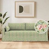 preiswerte Sofabezug-Sofabezug für Hyltarp-Sofa, gesteppt, floral, 100 % Baumwolle