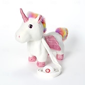 cheap Stuffed Animals-Remote Control Robot Unicorn Electronic Plush Unicorn Toy Interactive Toys Walks Singing Stuffed Animal Gift for Girl and Boy Age 3-6 Year Old