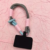 baratos Cordões de telefone e pulseiras-Nova pulseira de pulso colorida bloqueada, capa curta anti-perda para celular, dopamina, cartão estético de alta qualidade para homens e mulheres, confortável e resistente