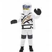 levne Chlapecké kostýmy-Bloková figurka ninja Bojovník z kostek Úbory Kostým cosplay Filmové kostýmy for Chlapecké Dívčí Dětské předvečer Všech svatých Karneval Světový den knihy Výkon Vzdělávací převlékání Oblékání na