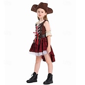 economico Costumi per bambine-Costumi da pirata Jack Sparrow Vestito Abiti Costume Film d'avventura Cosplay for Ragazze Bambini Halloween Carnevale Performance Vestirsi in modo educativo Vestiti per eventi scolastici