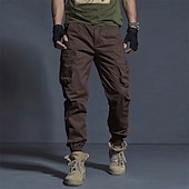 cheap Bottoms-Men&#039;s Cargo Pants Hiking Pants Trousers hiking trousers Outdoor Regular Fit Waterproof Windproof Quick Dry Lightweight Pants / Trousers Pocket Black Army Green Camping / Hiking Golf Running S M L XL