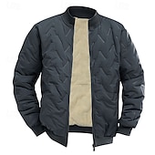 economico Piumini-Per uomo Giacca in Pile Giacca imbottita Giacca invernale Esterno Caldo Abbigliamento da trekking Abbigliamento da trekking Inverno Autunno Top Campeggio / Escursionismo / Speleologia Corsa Grigio