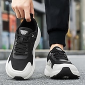 Χαμηλού Κόστους Ανδρικά Sneakers-Ανδρικά πλεκτά mesh αθλητικά παπούτσια με μπλε σόλα σε αντίθεση – ελαφριά και αναπνεύσιμα αθλητικά παπούτσια για τρέξιμο, καθημερινή προπόνηση, ταξίδια στην πόλη και ενεργό τρόπο ζωής.