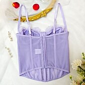 olcso fűző-Retró Középkori Reneszánsz Fűző Prsluk Bustier Jelmez Női Kelta Fantasy Mindszentek napja Farsang Parti Alkalmi / Napi LARP Felnőttek Fűző