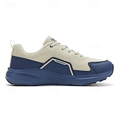 Χαμηλού Κόστους Ανδρικά Sneakers-Ανδρικά πλεκτά mesh αθλητικά παπούτσια με μπλε σόλα σε αντίθεση – ελαφριά και αναπνεύσιμα αθλητικά παπούτσια για τρέξιμο, καθημερινή προπόνηση, ταξίδια στην πόλη και ενεργό τρόπο ζωής.