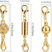 preiswerte Kunst, Handwerk und Nähen-12 Stück/Set magnetische Halskettenverschlüsse und Verschlüsse für Schmuck, starker, sicherer Schnappverschluss, einfach zu verwenden bei Arthritis, DIY-Reparatur, Armbandverlängerungsverbinder