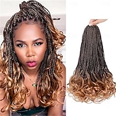 economico Capelli all&#039;uncinetto-Trecce ricce francesi pre-anellate, capelli castani scuri da 12 pollici, all&#039;uncinetto per donne, confezioni da 8 trecce corte all&#039;uncinetto con punte ricce, extension per capelli sintetici 33#
