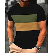 ieftine tricouri de bază-Bărbați Tricou Tricouri Cămașă cu mânecă scurtă Tee Top Manșon scurt Stil Nautic Vară Bloc Culoare Modă Designer De Bază Peteci Vacanță Stradă Ieșire Galben Rosu Portocaliu Top tricou pentru bărbați