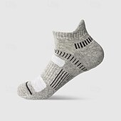 billiga herrstrumpor-Herr 5 par Multipack Socka Löparstrumpor Vardagliga strumpor Svart Vit Färg Rand Semester Sport &amp; Utomhus Dagligen Grundläggande Medium Vår Höst Mode Ledigt
