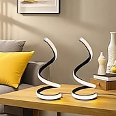 Недорогие Настольные лампы-прикроватные лампы, декоративная спиральная настольная лампа, плавная 3-х температурная регулировка яркости usb-светильника для спальни, гостиной, кухни, кабинета, тумбочки, украшения