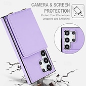 cheap Samsung Cases-Phone Case For Samsung Galaxy S22 S22 Plus  Ultra A73 A53 A52 A13 5G A13 A51 Back Cover with Lanyard Kickstand Card Slot Retro TPU PU Leather