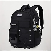 abordables Sacs à dos de Collège-Sac à dos blanc grande capacité pour femme – Sac d&#039;école et de voyage à panneaux en maille multi-poches pour adolescentes et étudiantes