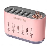 זול אורות דקורטיביים-1 pc מכשיר אדים שקט אוויר מפזר שמן ארומטי חמישה חורים דינמי צבעוני קוטב מכשיר אדים לבית חדר שינה למשרד מכשיר אדים USB תקע