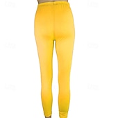 olcso Sima leggings-Női Nadrágok Leggingek Utcai sikk Alkalmi Teljes hossz Természetes Sima Rugalmas derék kellemes Szabadtéri Kényelmes Szabadtéri Sportruházat Szabadság Bíborvörös Stétszürke Kék tó Bor Ősz Normál