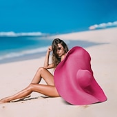 preiswerte Hüte-übergroßer Strand-Strohhut Damenmode großer Sonnenhut mit breiter Krempe Sommer-Roll-up-weicher Sonnenhut geeignet für Strandhut faltbar