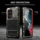 Недорогие Чехлы для Samsung-телефон Кейс для Назначение SSamsung Galaxy S24 Ultra Plus S23 Ultra Кейс на заднюю панель Магнитный адсорбционный футляр со стендом Поддержка беспроводной зарядки Защита от удара