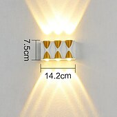 economico applique da esterno-Lampada da parete a LED per esterni 10W, illuminazione up/down, per interni, 4/6/8/10 teste, curva, impermeabile, IP65, lampada da camera da letto moderna, luce bianca calda, AC85-265V