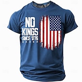 economico Maglietta patriottica per veterani-Magliette Patriottiche per Uomini Maglietta Teschio Americana con Bandiera Statunitense Manica Corta Maglietta Stampa 3D Maglietta Girocollo Moda Quotidiana Basic Strada Casual Quotidiana Nera Estate
