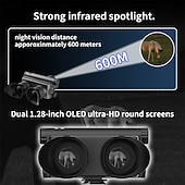 economico Fotocamera e foto-Visione notturna 4K HD montata sulla testa con ingrandimento 8x, modalità a 4 colori, zoom 8x, scheda di memoria da 64 GB per registrazione e riproduzione ad alta definizione, sorveglianza del
