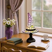 Недорогие Декоративные огни-1 шт. ретро смоляная шляпа ведьмы светильник уникальный ночной светильник для спальни прикроватный светильник атмосфера праздника Хэллоуин декоративный светильник usb-разъем