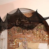 cheap Halloween Door Covers-Halloween Door Cover Front Door Curtain Decoration, Halloween Broomstick Bats Flying Jagged Bottom Display