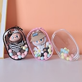 cheap Doll Clothing &amp; Accessories Sets-Clear Bag Keychain For 17/15cm Plush Doll(NO DOLL)Hanging Display CaseProtective CasePlastic PVC Storage Box (Clear Bag)