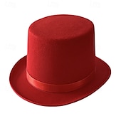 abordables Sombreros de fiesta-Sombrero de mago para espectáculos, sombrero Lincoln, sombrero alto de espectáculo, sombrero de jazz retro de 13 cm, estilo británico, combinable.