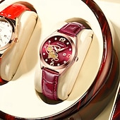 economico Orologi al quarzo-Orologio da donna in oro rosa, in acciaio inossidabile, con movimento al quarzo giapponese, semplice, impermeabile, luminoso.