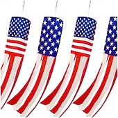 preiswerte Gartenfahnen, Banner-4. Juli Dekorationen Amerikanischer Windsock schwer belastbar patriotische 4. Juli Außenanlage Dekor Flagge USA Windsock Sterne rot weiß blau Dekor für den Unabhängigkeitstag außen