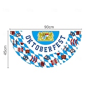 preiswerte Gartenfahnen, Banner-Oktoberfest Deutsche Bayerische Wimpel 3 x 1,5 Ft Nicht gefalteter Fächerflaggenbanner Polyesterflagge für Feiertags-Außendekor