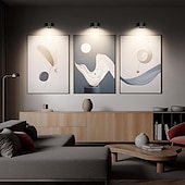 economico luce dell&#039;armadio-luci per quadri da parete, luci magnetiche a batteria per poster con 3 temperature di colore &amp;12 luci da parete RGB con timer dimmerabile e telecomando, per pittura, decorazione per cornice espositiva