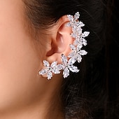 economico Orecchini-Per donna Polsini Trasparente Fiore Prezioso Forma di Fiore Moda Carino Dolce Diamanti d&#039;imitazione Orecchini Gioielli Argento Per Matrimonio Feste Lavoro Quotidiano Balli di fine anno 1 pezzo