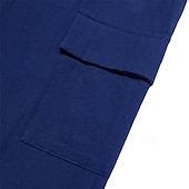 baratos Clássico-Homens Calças Cargo Calças de linho Calças Calça verão Calças de praia Com Cordão Cintura elástica Bolso multi Tecido Conforto Respirável Comprimento total Ao ar livre Casual Diário Férias Moda Preto