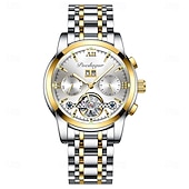 economico Orologi meccanici-Orologio da uomo con tourbillon meccanico automatico, orologio sportivo di lusso in acciaio inossidabile.