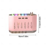 זול אורות דקורטיביים-1 pc מכשיר אדים שקט אוויר מפזר שמן ארומטי חמישה חורים דינמי צבעוני קוטב מכשיר אדים לבית חדר שינה למשרד מכשיר אדים USB תקע