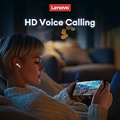 billige TWS True Wireless-hodetelefoner-Lenovo XT53 trådløse oppgraderte Bluetooth 5.4-øretelefoner med ultralang utholdenhet og lav latens, spillhodesett med LED-digital skjerm, ørepropper
