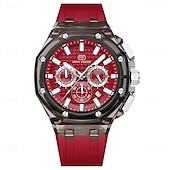 halpa Kvartsikellot-MINI FOCUS Miesten Kvartsikello ylellinen suuri kellotaulu liiketoimintakello luminoiva kalenteri päivämäärä viikko vedenkestävä silikonigelipohjainen kello