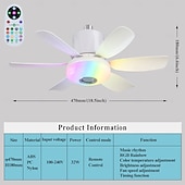 preiswerte Deckenventilator-Leuchten-1 moderner Deckenventilator-Kronleuchter mit intelligenter Fernbedienung, E27-Schraubsockel – einfach zu installieren, starker Wind für Wohnzimmer, Schlafzimmer, Arbeitszimmer, Küche, Werkstatt,